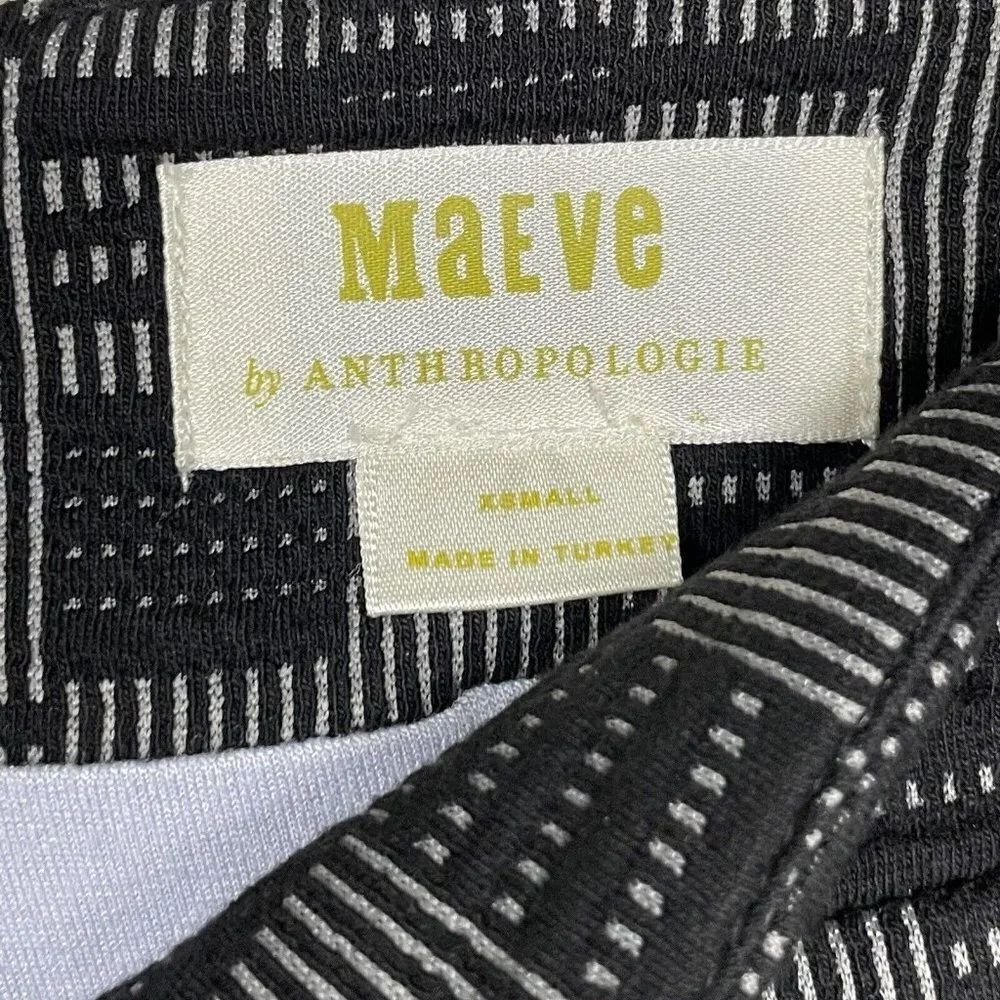 Maeve Anthropologie Bobbie Faux Wrap Pencil Skirt Black‎ Gray Size XS